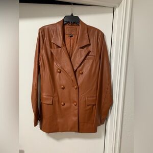 BlankNYC faux leather blazer.